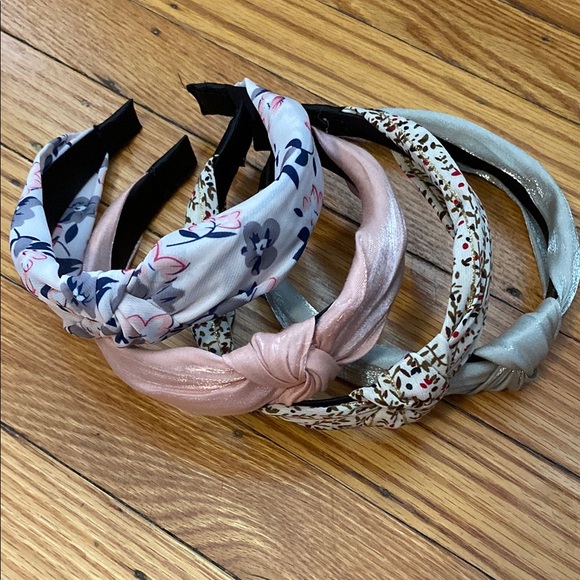 Floral and Solid Knotted Headband Set - Picture 4 of 11